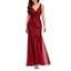 ROMANCE VICTORY Women's Sleeveless V-neck Tulle Embroidery Sequins Cocktail Mermaid Bridesmaid Dress