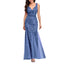 ROMANCE VICTORY Women's Sleeveless V-neck Tulle Embroidery Sequins Cocktail Mermaid Bridesmaid Dress