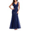 ROMANCE VICTORY Women's Sleeveless V-neck Tulle Embroidery Sequins Cocktail Mermaid Bridesmaid Dress