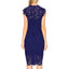 ROMANCE VICTORY Women's Sleeveless Lace Floral Crew Neck Knee Length Pencil Slim Party Cocktail Dress