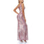 ROMANCE VICTORY Women's Sexy V Neck Sleeveless Sequined Evening Mermaid Party Dress
