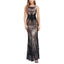 ROMANCE VICTORY Women's Round Neck Sleeveless Shinning Sequins Elegant Mermaid Evening Dress