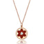 RVLA Romance Victory 18k rose gold diamond necklace Red Agate