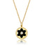 RVLA Romance Victory 18k yellow gold black agate diamond necklace