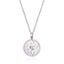 IGI Certified RVLA Romance Victory 18k White Gold Diamond Mother of Pearl Necklace (0.05cttw, G-H color, VS2-SI1 clarity), 16