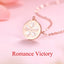 RVLA Romance Victory 18k Solid Rose Gold Mother-of-Pearl Diamond Cherry Blossoms Necklace, 18"(16"+2" extender)