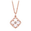 RVLA Romance Victory 18k Rose Gold Mother-of-Pearl Diamond Lucky Pendant Necklace, 17.75