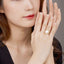 RVLA Romance Victory 18k Gold Plated S925 Sterling Silver 13-14mm Cultured White Mabe Pearl Adjustable Ring