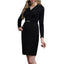 ROMANCE VICTORY Women's Long Sleeve Double Notch Lapel Formal Business Work Pencil Dress