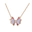 RVLA Romance Victory Solid 18k Rose Gold Diamond Amethyst (3.102cttw) Necklace (0.024cttw, G-H color, SI2-I1 clarity), 18” (15“+ 3” extender)