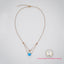 RVLA Romance Victory 18k Rose Gold diamond topaz necklace