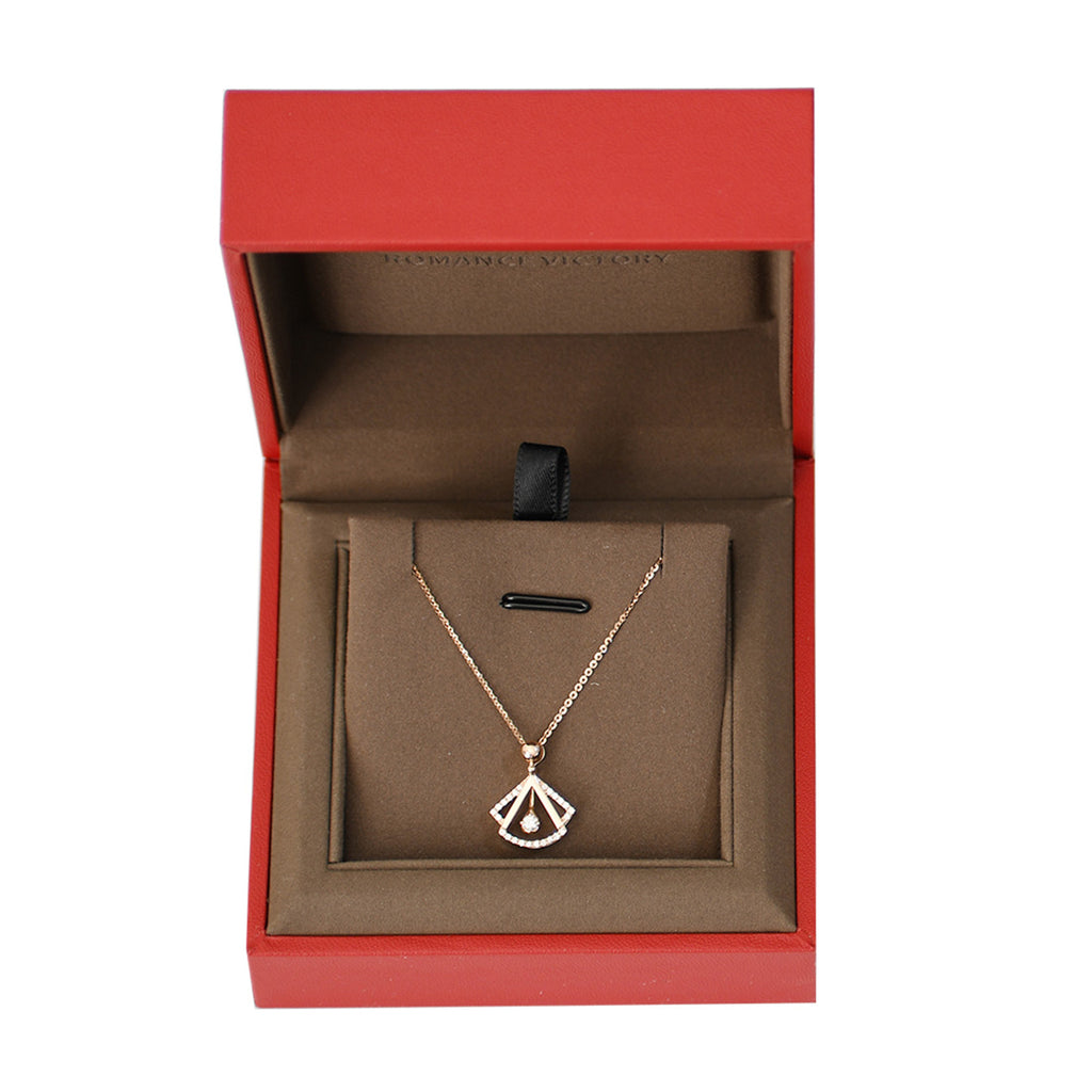 RVLA Romance Victory solid 18k rose gold diamond necklace