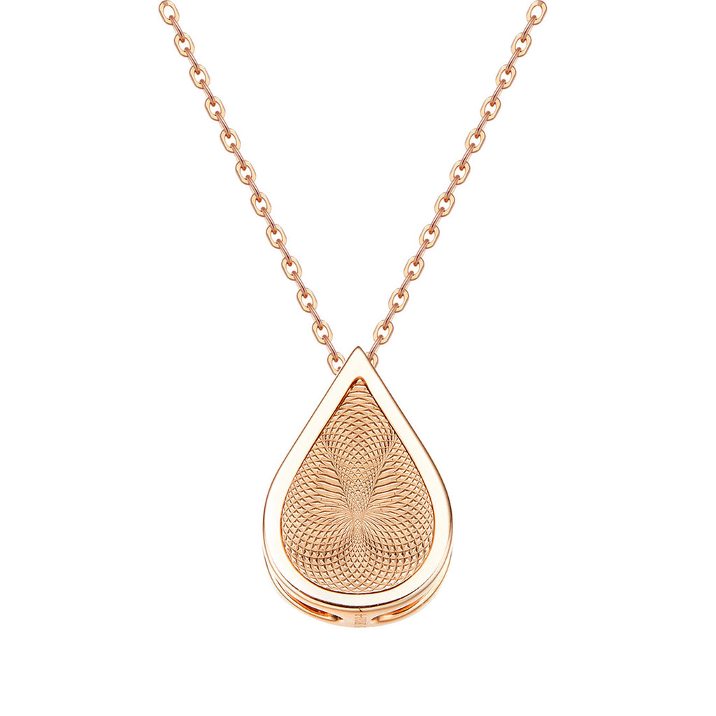 RVLA Romance Victory solid 18k rose gold diamond necklace Waterdrop