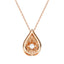 RVLA Romance Victory solid 18k rose gold diamond necklace Waterdrop