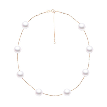 RVLA Romance Victory 18k Rose Gold Freshwater Cultured Pearls Necklace