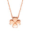 RVLA Romance Victory 18k Rose Gold Four-Leaf Clover Pendant Necklace, 17.5”(16.5
