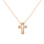 RVLA Romance Victory 18k Rose Gold Cross Pendant Necklace, 17.5” (16.5"+1” extender)