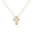 RVLA Romance Victory 18k Rose Gold Cross Pendant Necklace, 17.5” (16.5