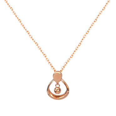 RVLA Romance Victory 18k Solid Rose Gold Dancing Droplet Necklace, 17.5” (16.5"+1” extender)