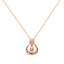 RVLA Romance Victory 18k Solid Rose Gold Dancing Droplet Necklace, 17.5” (16.5"+1” extender)