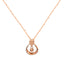 RVLA Romance Victory 18k Solid Rose Gold Dancing Droplet Necklace, 17.5” (16.5"+1” extender)