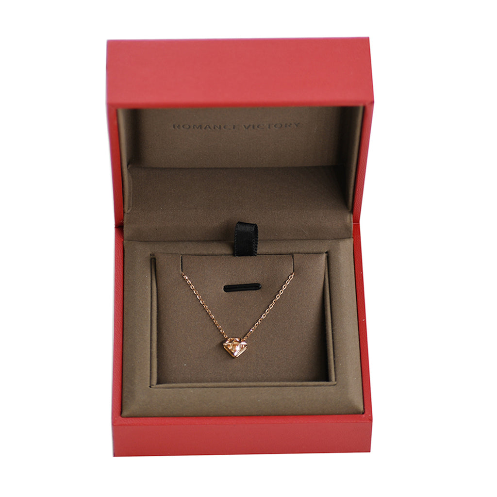 RVLA Romance Victory 18k rose gold pendant necklace Diamond Shape