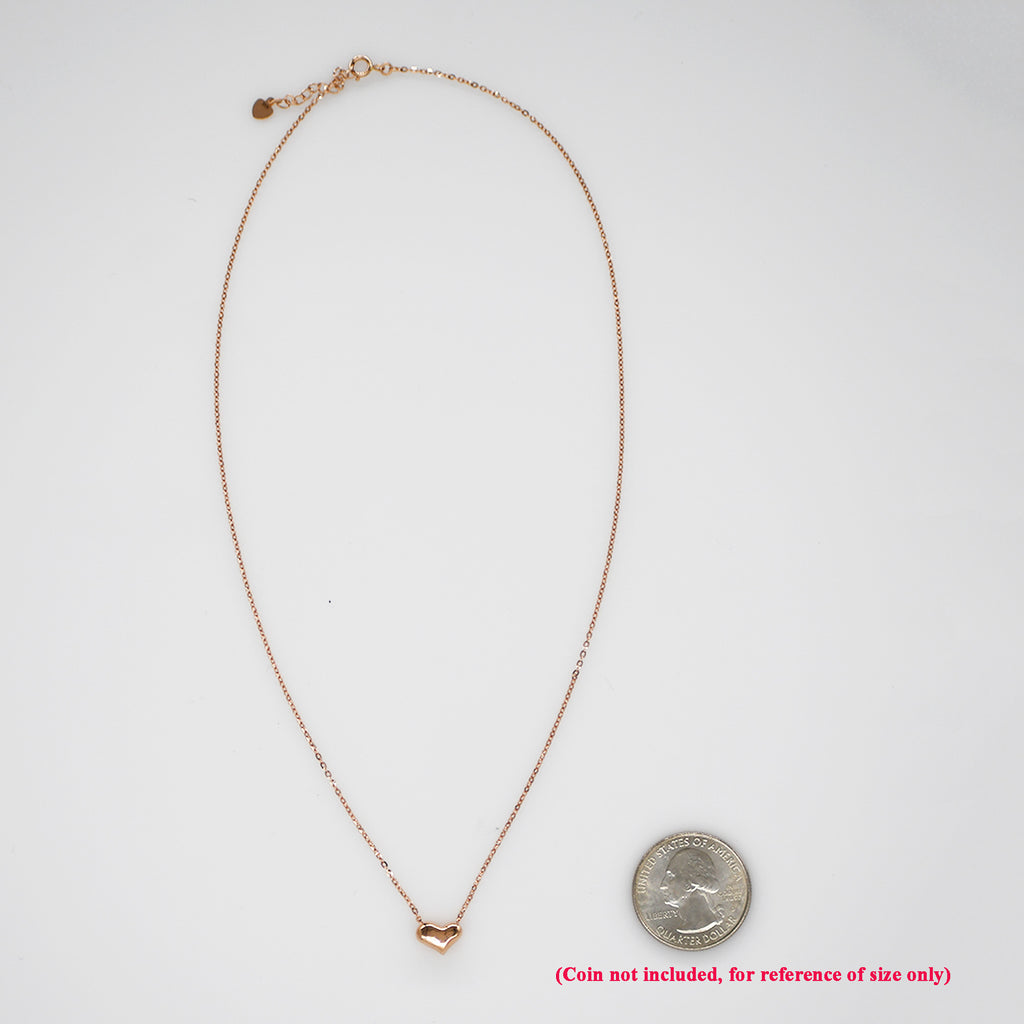 RVLA Romance Victory 18k rose gold necklace Heart Pendant 