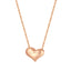 RVLA Romance Victory 18k Solid Rose Gold Heart Pendant Necklace, 17.5” (16.5
